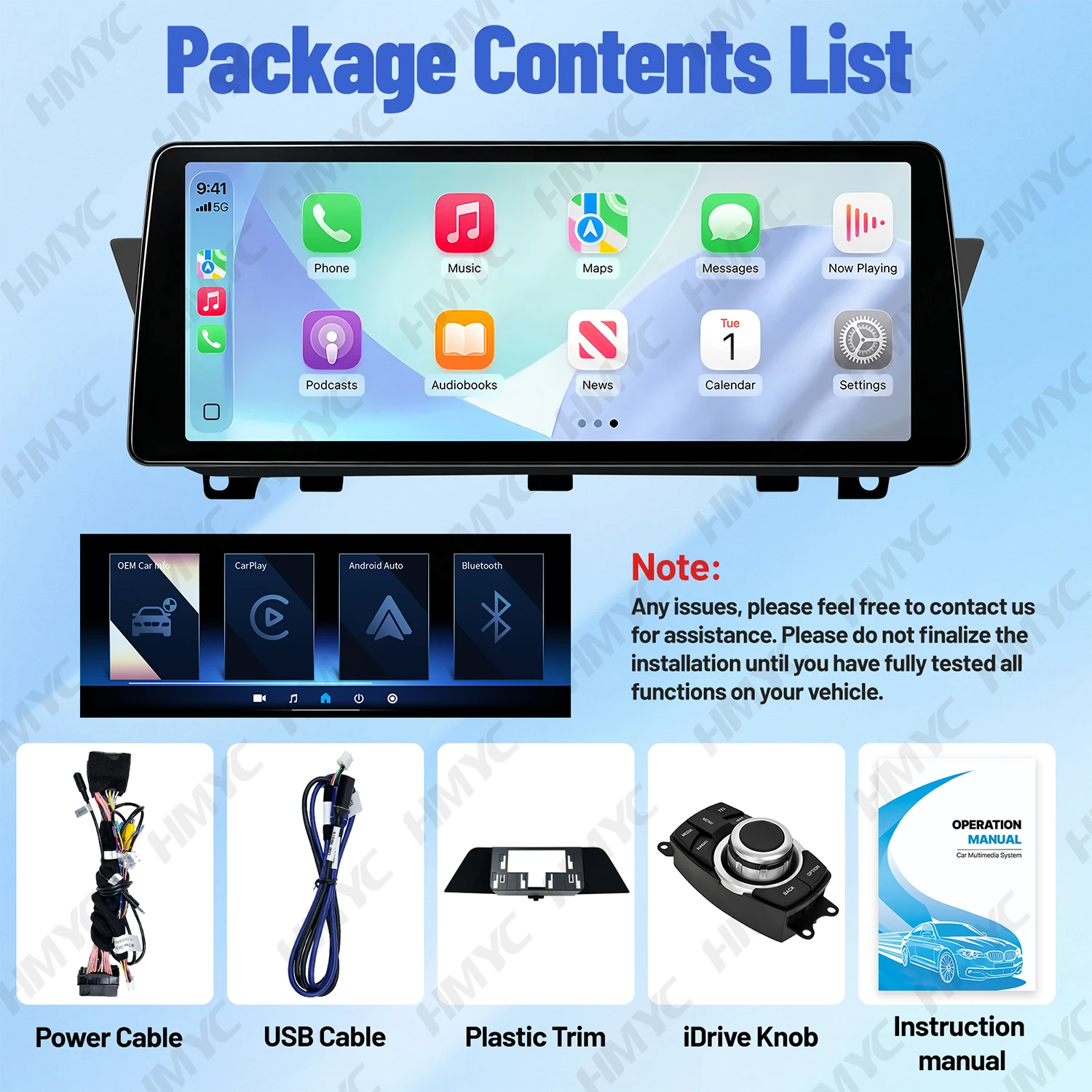 10.25"HD Multimedia Touch Screen Wireless CarPlay Android Auto For BMW X1 E84 2009-2015 CIC System Car Navigation Stereo Display view 6