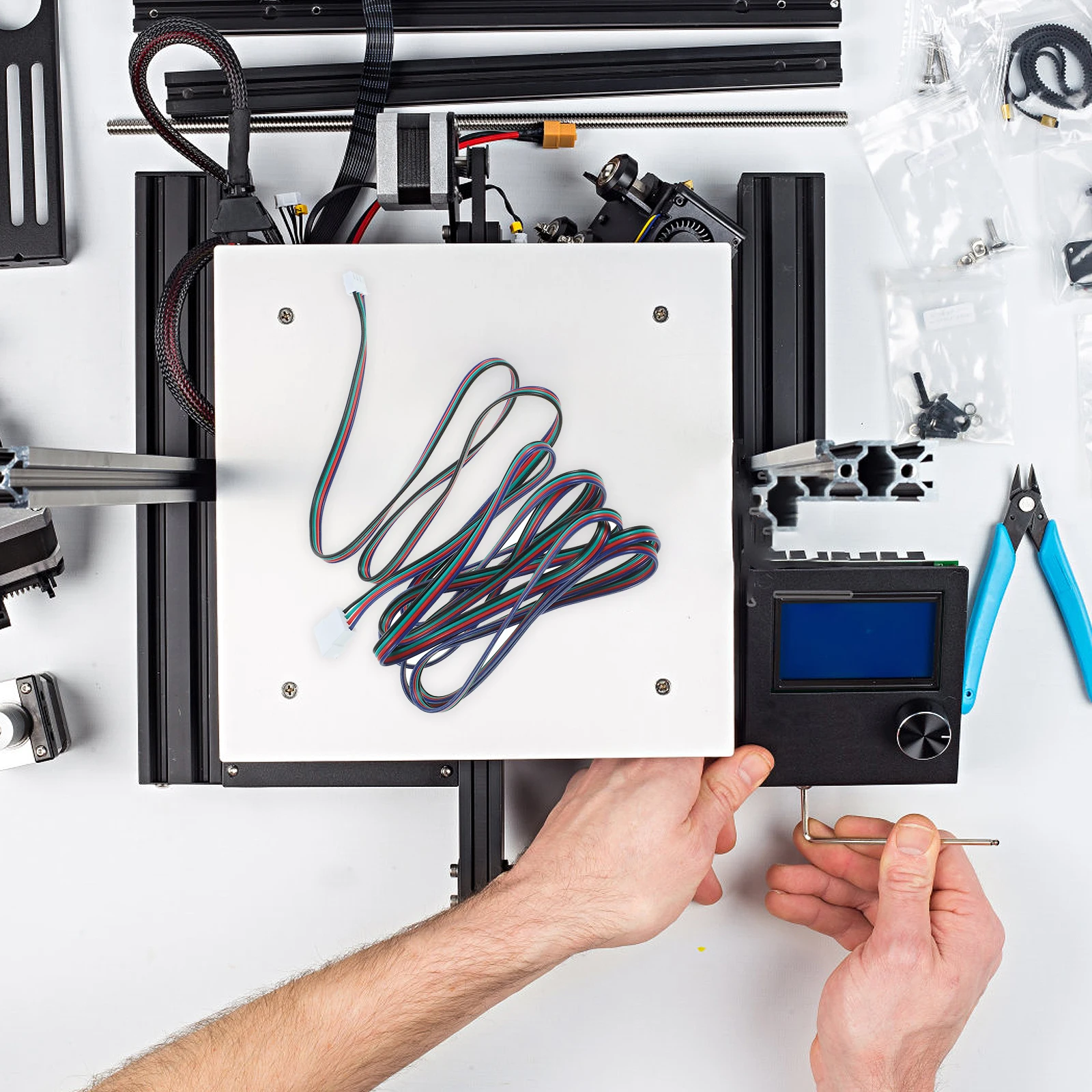 

2.4 Extruder Motor Extension Cable XH2.54 4P Male to Female 2M Copper Core Cables 3D Printer Parts Accessories