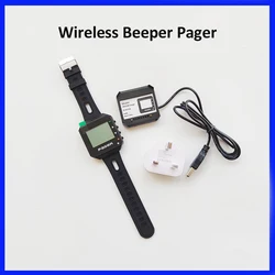 Buscapersonas beepers pocsag, reloj de pulsera, receptor, buscapersonas con batería recargable integrada, sistema de llamadas inalámbrico a prueba de agua