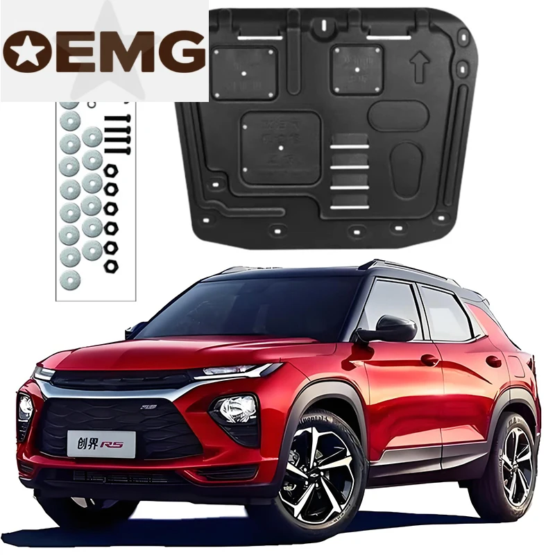 Panneau de garde-boue noir sous le moteur, accessoires de voiture, bouclier anti-éclaboussures, panneau de plaque de garde-boue pour Chevrolet Trailblazer 2019 – 2023
