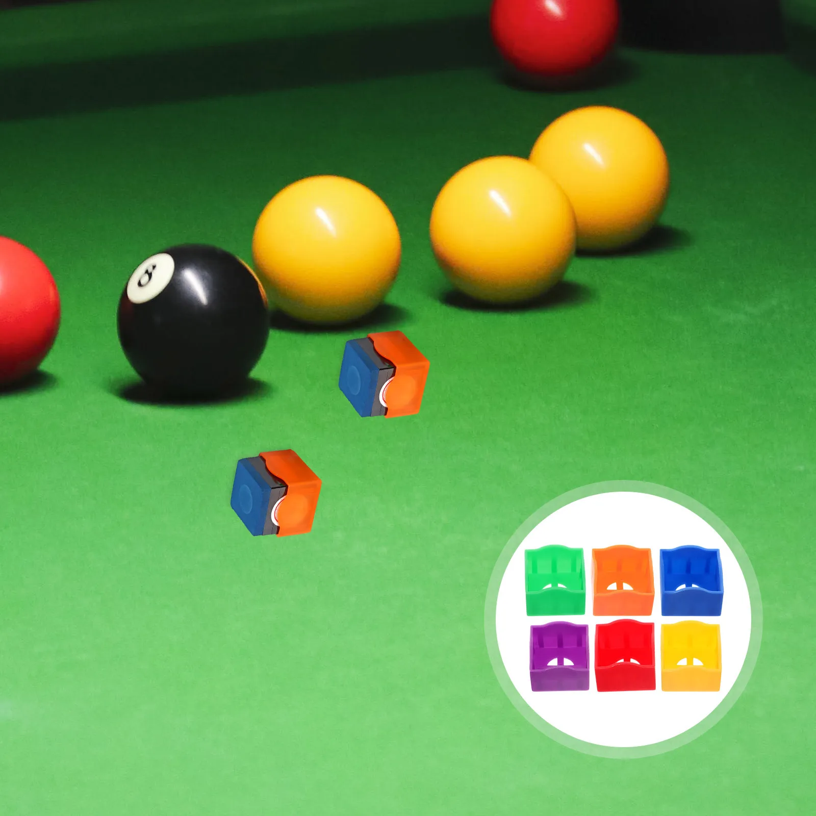 

12Pcs Sturdy Plastic Chalk Holder Billiard Pool Cue Organizer Accessory Lightweight Design Protects Cue Ideal Snooker