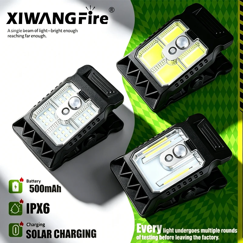 1-4PCS  Clip on Solar Lights Outdoor Waterproof LEDs Motion Sensor Lights 3 Modes Mounting Solar Security Lighting for Fence