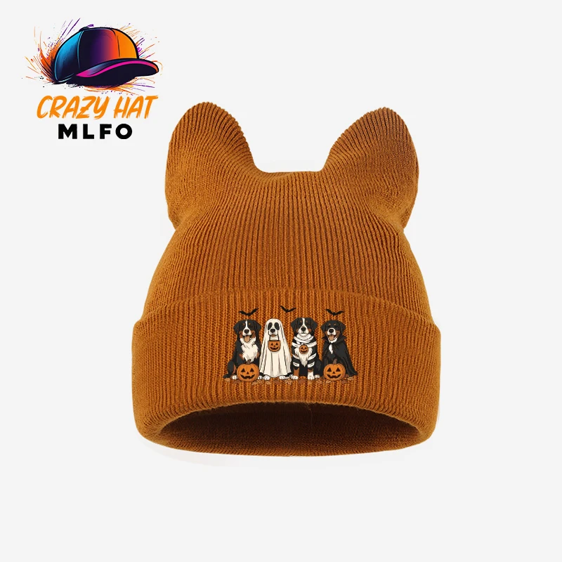 Y2K Vibe Toddler Knit Cold Hat 1‑3Y Colorful Cartoon Frog Print Kids Knitted Beanie Trendy Casual Children Cap view 4