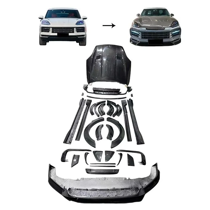 Hot Selling Dry Carbon Body Kit for 9Y0.2 2024+ Upgrade to MSY Style Car Bumper Lip Rear Lip Hood Side Skirt
