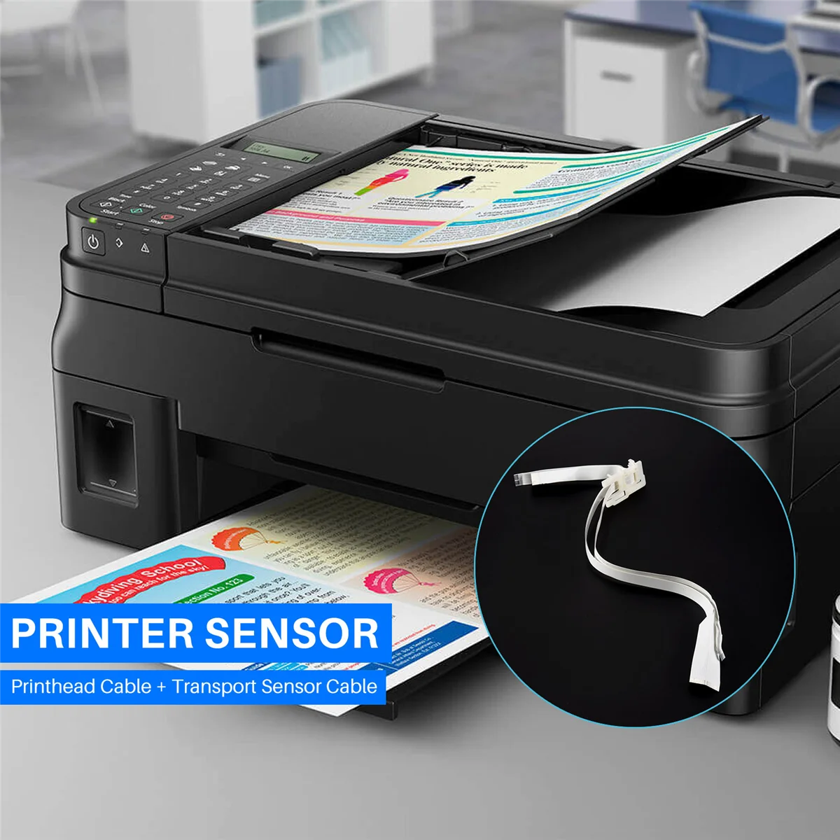 شريط وكابل مستشعر مناسب لرأس الطباعة ، L110 ، L210 ، L220 ، L350 ، L355 ، L360 ، L380 ، L550 ، L565
