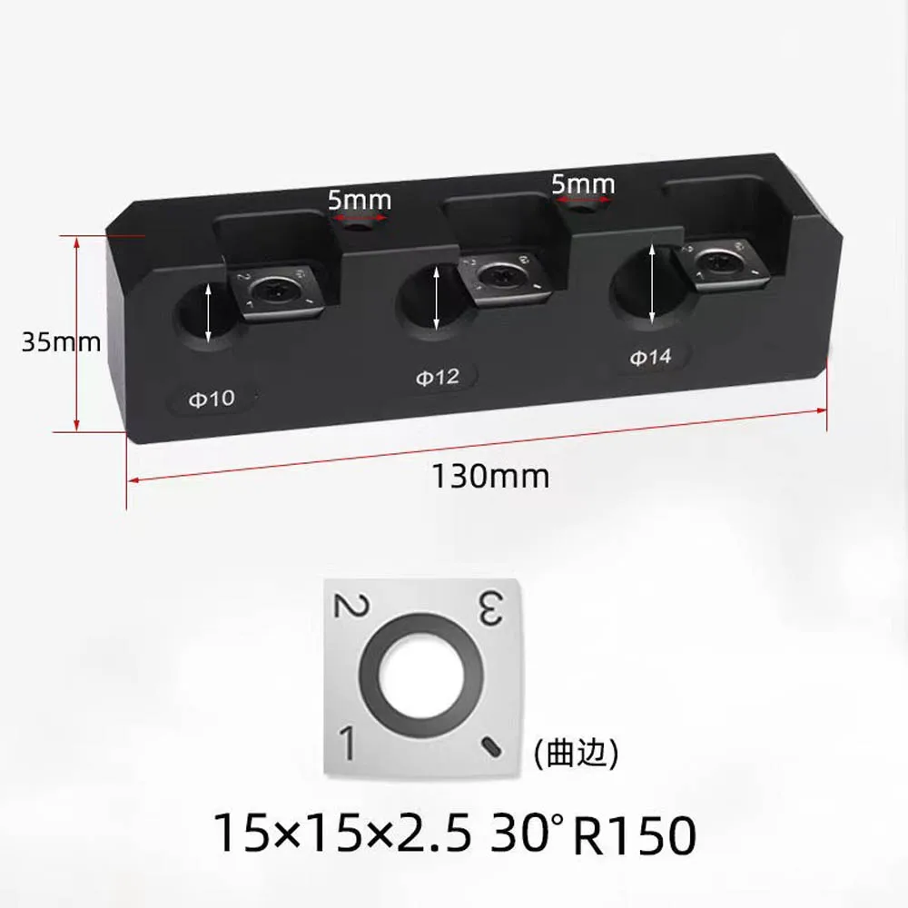Com lâmina de carboneto broca elétrica fresagem passador haste redonda ferramenta auxiliar carpintaria diy 10mm, 12mm, 14mm ferramenta
