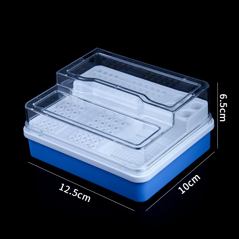 

Dentist Endo Files Sterilization Box for Dental Instruments Diamond Burs Storage Drills Block Holder Gutta Percha Endo Files