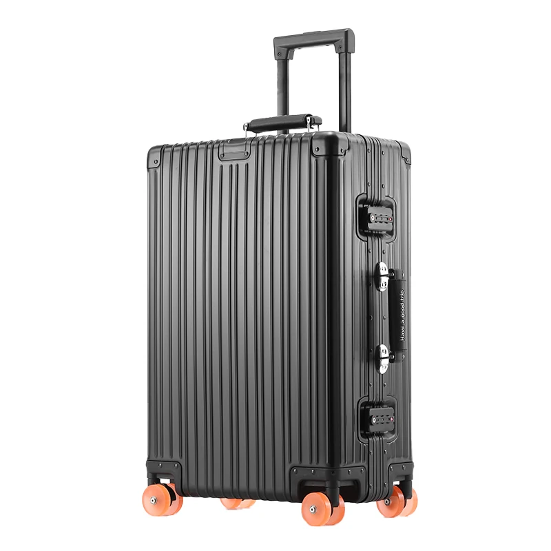 Volledig aluminium magnesiumlegering koffer grote capaciteit wachtwoordkoffer transparante wielen zakelijke trolleykoffer - afbeelding 2