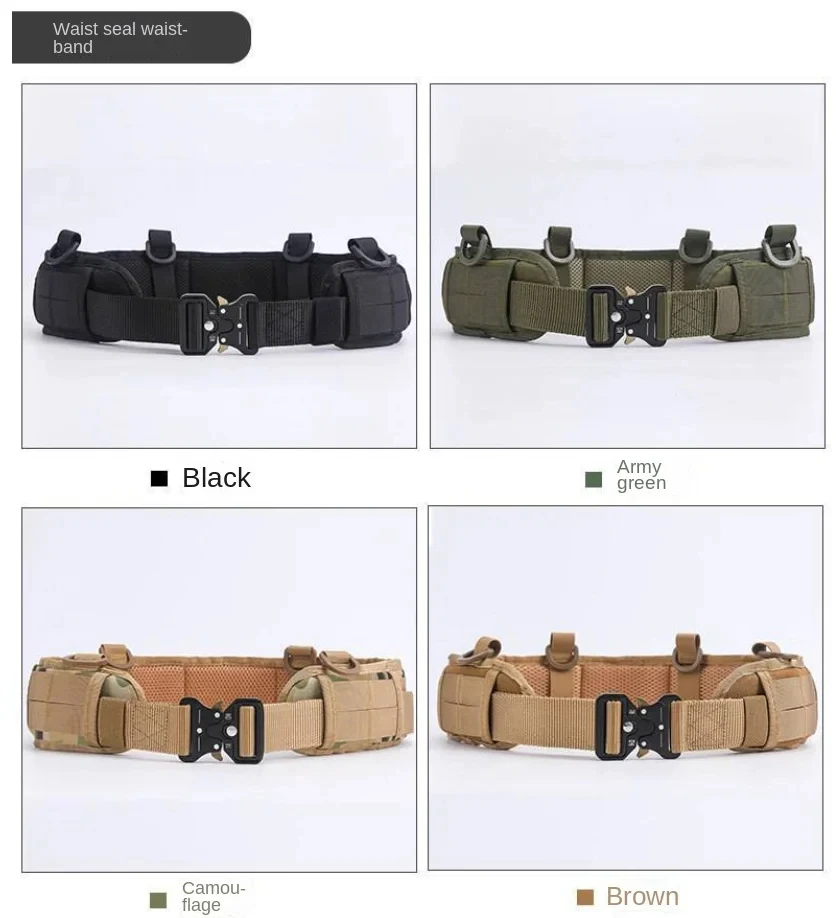 The Tactical Belt Is Made Of Molle Nylon Fabric And Has A Metal Buckle, Making It Suitable For Outdoor Sports And Hunting Belts image 4