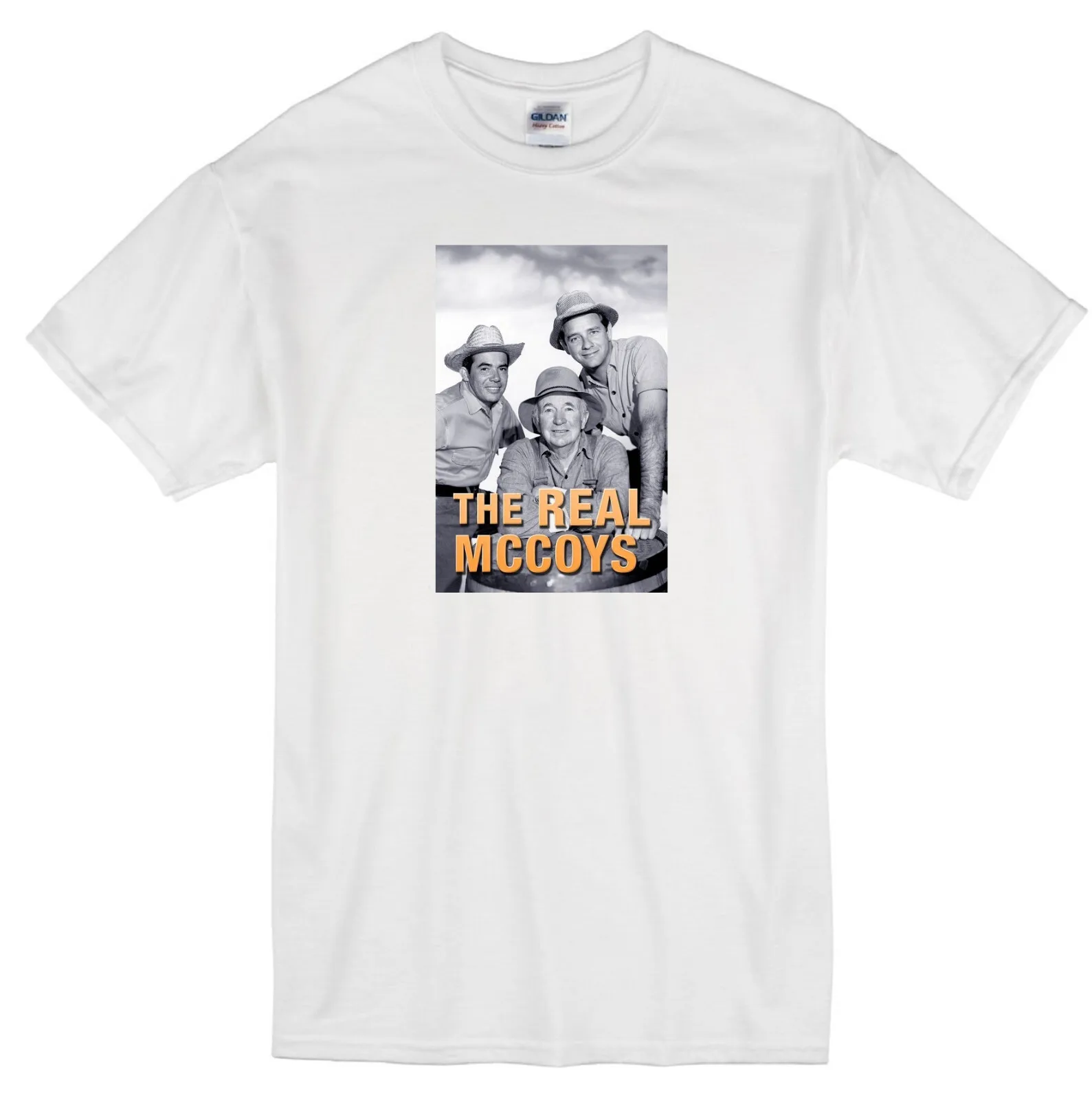 THE REAL McCOYS WALTER BRENNAN RICHARD CRENNA RETRO SITCOM TV WHITE T-SHIRT