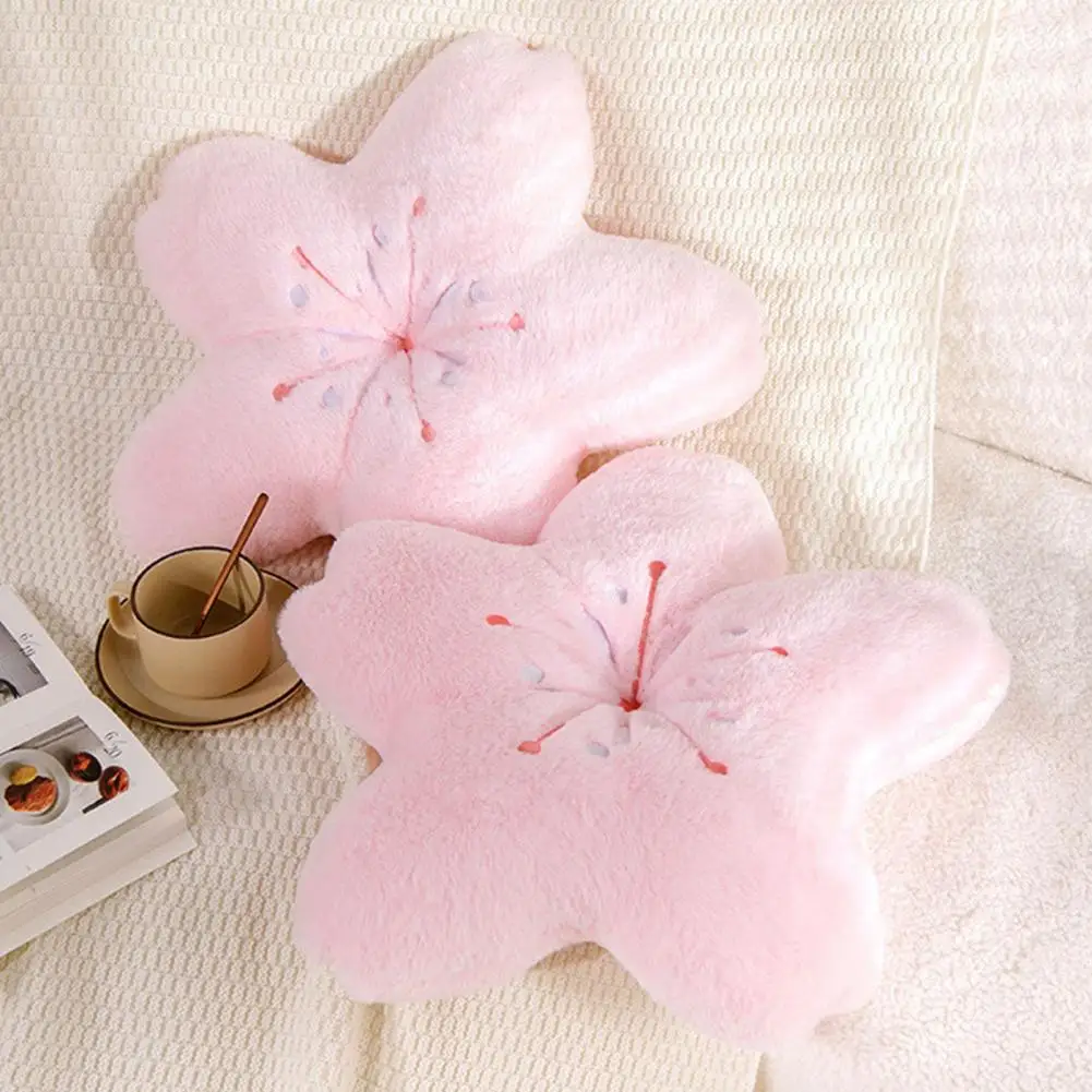 

45cm Cherry Blossom Cushion Ins Pink Cherry Petals Pillow Girl Bedroom Living Room Decor Window Floor Seat Cushion Plush Tatami