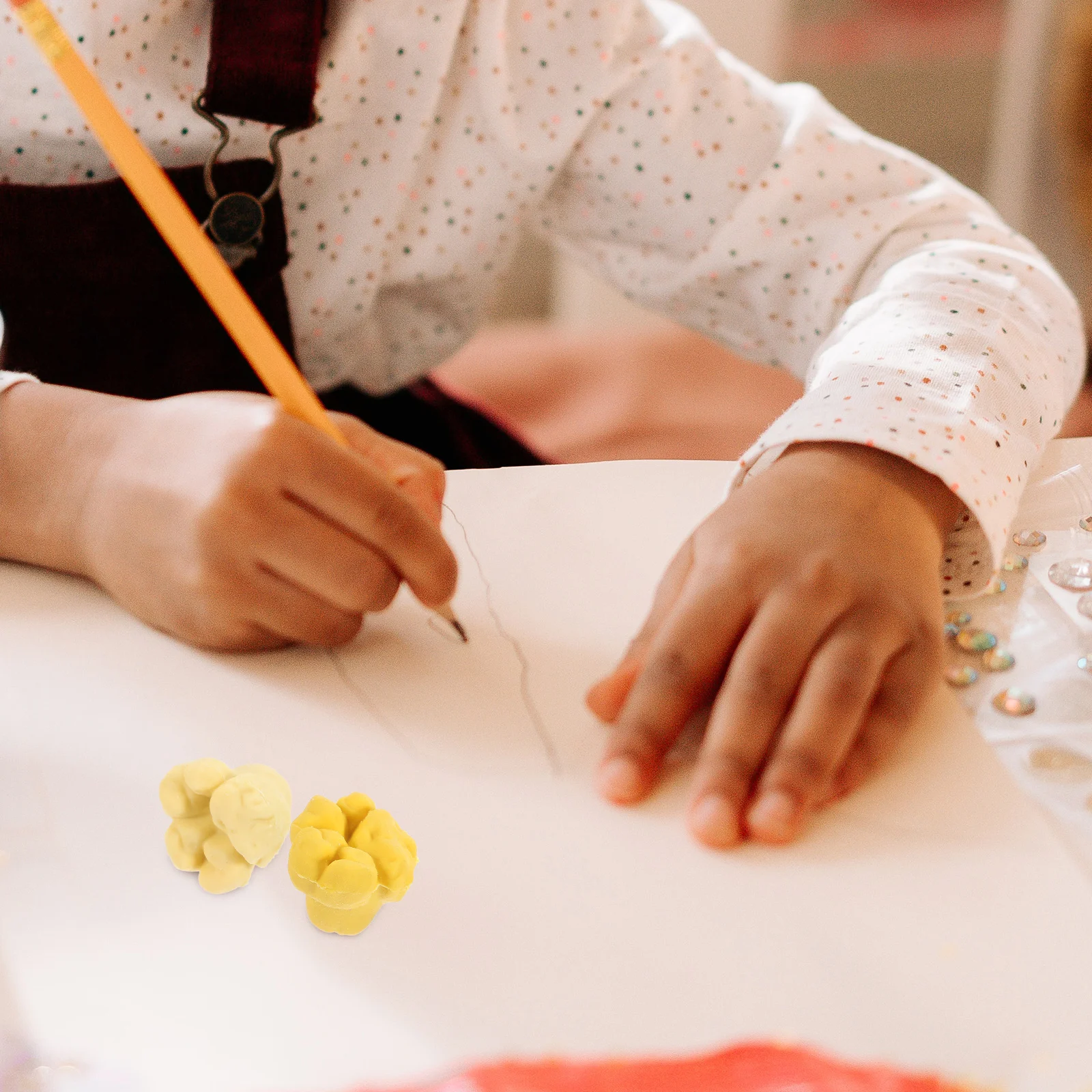 

20pcs Creative Erasers Popcorn Shaped Student Stationery Learning Supplies Classroom Rewards Party Favors Erasers