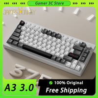 JamesDonkey A3 3.0 Mechanical Keyboard Multifunctional Knob Three Mode Gaming Keyboard Hot Swap RGB Gasket Pro 75% PC Gamer Mac