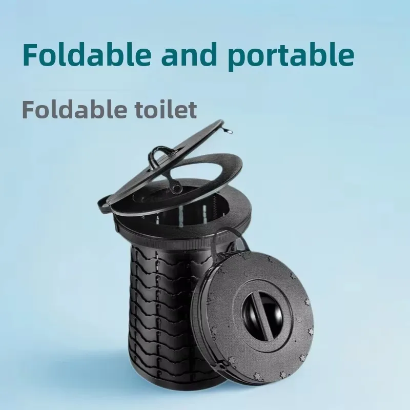 Mobile Car Toilet Folding Portable Outdoor Emergency Toilet Multi-function Adjustable Thickened Temporary Toilet Stool
