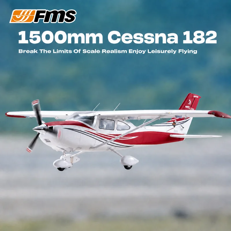 FMS 1500mm Cessna 182 PNP Trainer Electric Remote Control Model Aircraft  Fixed-Wing Novice Training Aircraft Outdoor Model