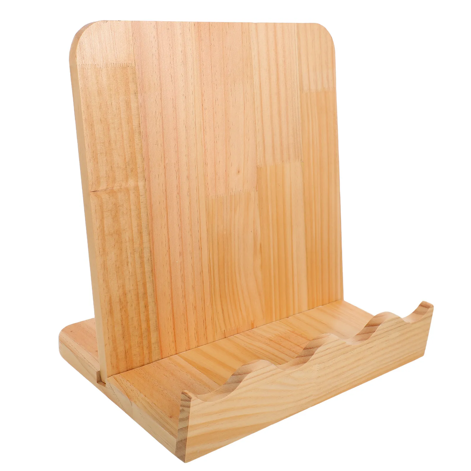 Wooden Recipe Rack Stable Holder for Kitchen Thick Cookbook Support Countertop Recipe Holder Stand Hands Free Cooking