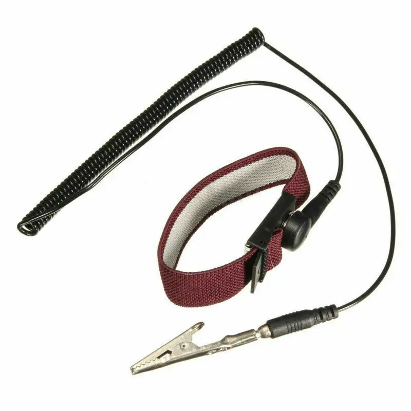 Antistatic Anti Static ESD Adjustable Wristband Wrist Strap Cordless Clip Discharge Cables for Electronics Repair Work Tools