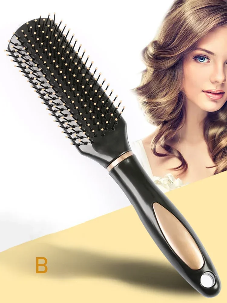 Professional Anti-Static Massage Comb with Cushioning Airbag for Curly Hair and Plastic Hairdressing Comb