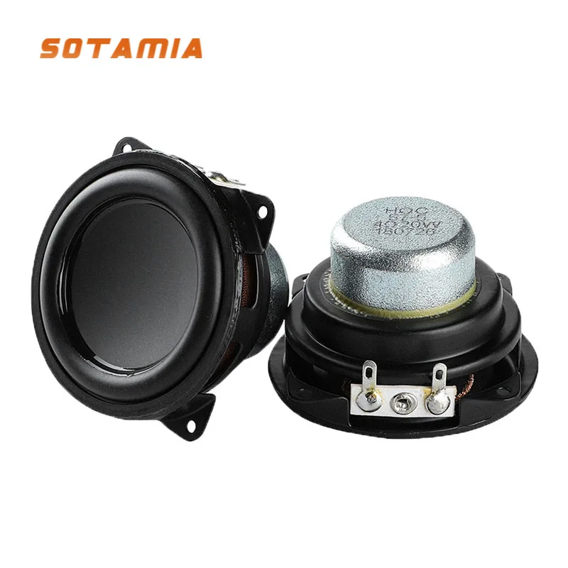 SOTAMIA 2Pcs altoparlante portatile a gamma completa da 2 pollici 4 Ohm 20W altoparlante al neodimio altoparlante ad angolo amplificatore Home