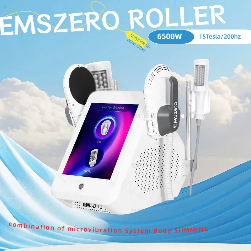 NEW 200HZ EMSzero Roller Slimming Cellulite Reduction Inner Ball Roller 360 Degree Infrared Vacuum Roller Massage Beauty Machine