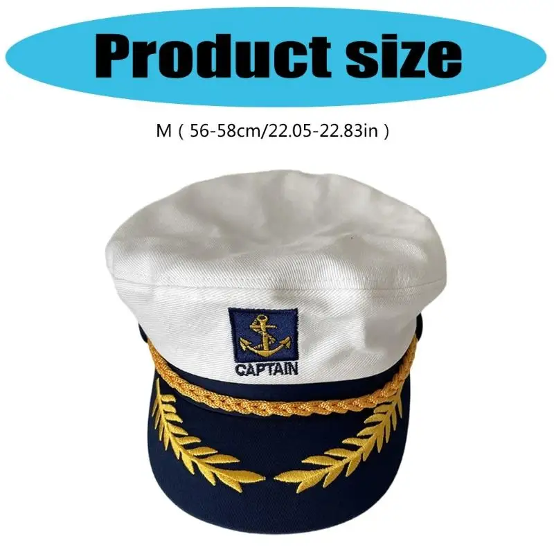 39BD قبعة الإبحار أغطية الرأس القطنية القابلة للتعديل للنساء والرجال لعب دور زي الهالوين