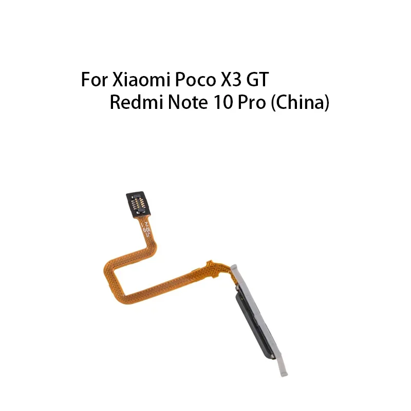 Gefensi Org Home Power Button Fingerprint Sensor Flex Cable For Xiaomi Redmi Note 10 Pro China 5G / Poco X3 GT