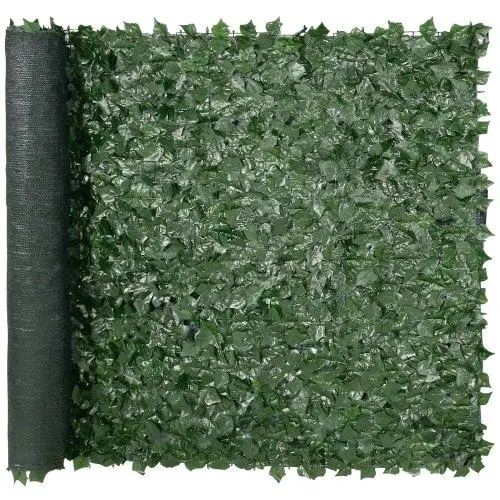 Artificial Ivy Privacy Fence 1.5x2.5m - Faux Green Wall with Mesh Backing & Strengthened Joints for Gardens, Yards & Balconies