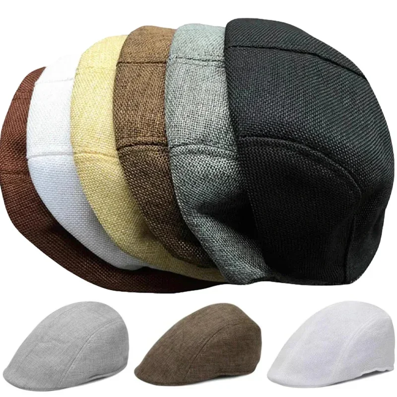 New Men Casual Hats Autumn and Winter Thin Retro Beret Hat Wild Casual Hats Unisex Octagonal Cap Fashion Hip Hop Caps Gorras