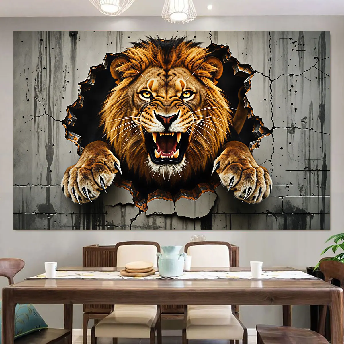 1pc fierce lion wall sticker flat wall sticker with multiple sizes living rooms bedrooms providing artistic decoration