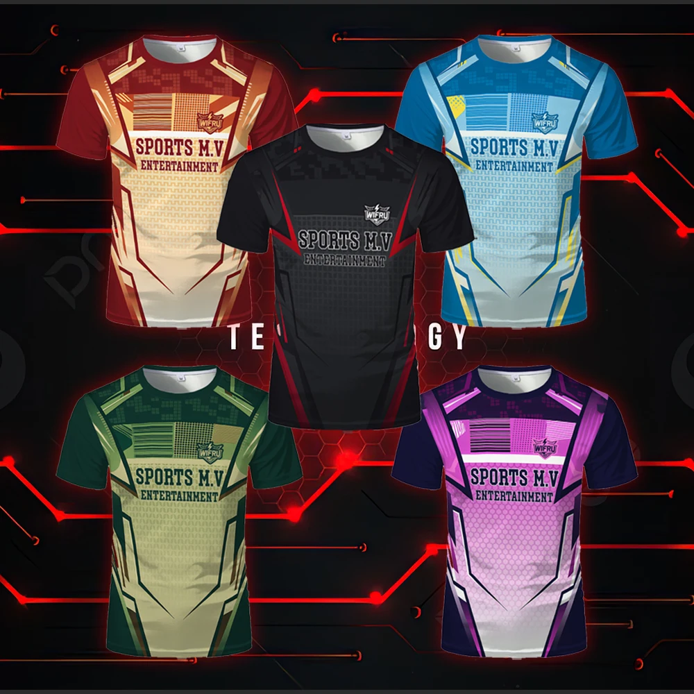 

Customizable Esports Training Uniforms Summer Breathable Quick-drying Short-sleeved T-shirts Gaming Club Purchases Unisex Tees