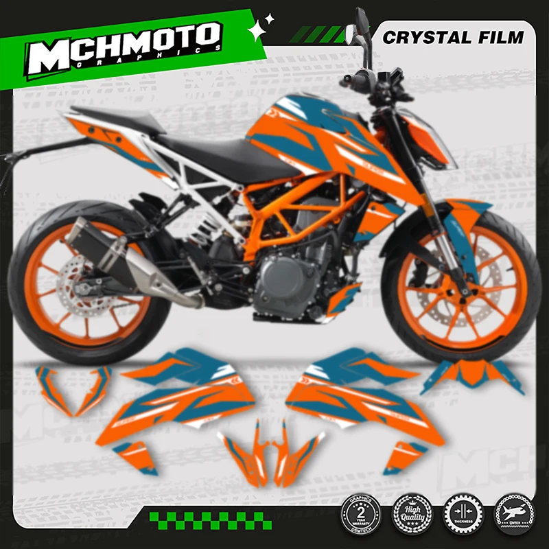 

MCHMFG Full Set Motorcycle Fairing Graphics Background Decals Stickers Kits For KTM Duke 125 390 2017 2018 2019 2020