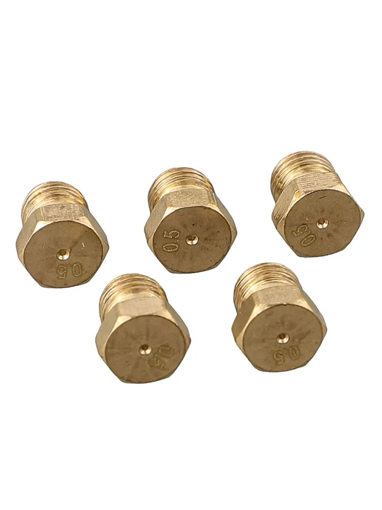 5pcs 0.5mm Nozzles For SABAF Burner Flat Design For Domestic Commercial Gas Stoves Home Kitchen Cooker Accessories