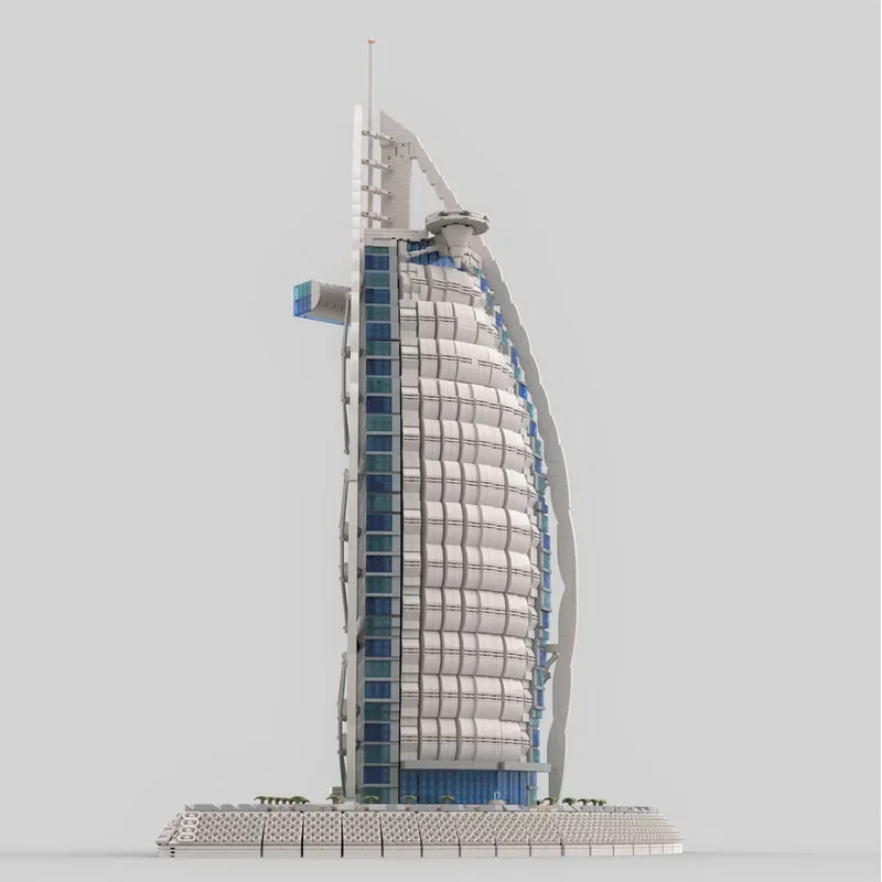 Building Block MOC-113482 5 Star Burj Al Arab Building Modular Modern Building 8481PCS Birthday Toy Adult DIY Christmas Gift