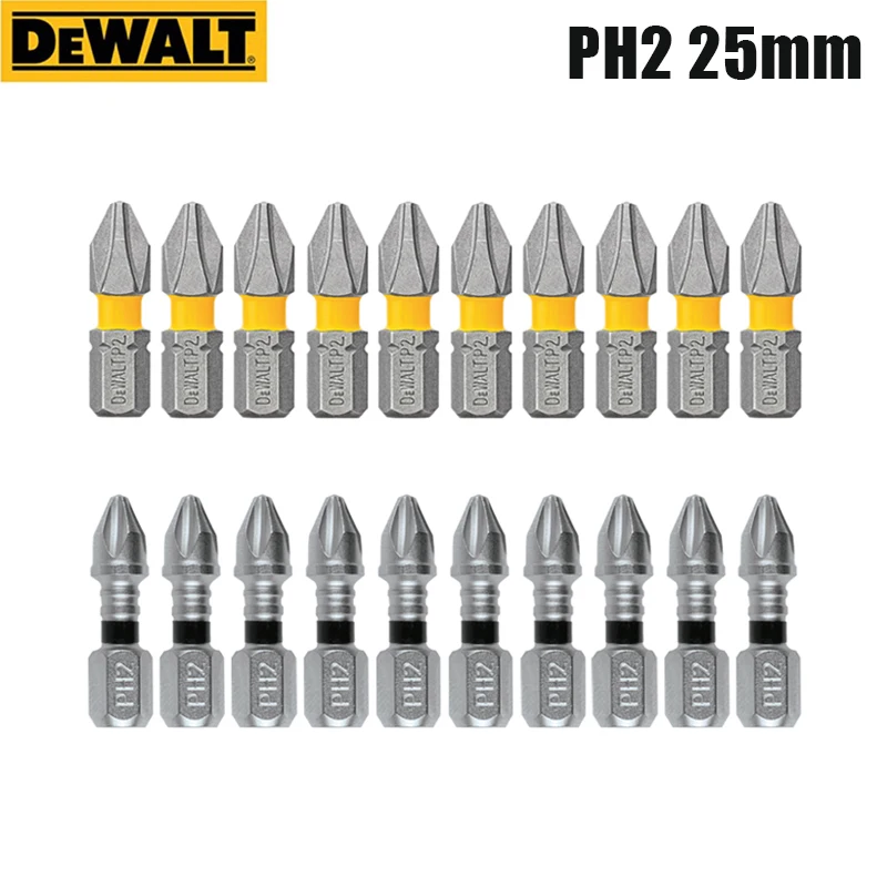 

DEWALT Makita Original Shockwave PH2 25mm Series Electric Screwdriver Bits HSS Impact Drilling Bits Set Power Tools Accessories