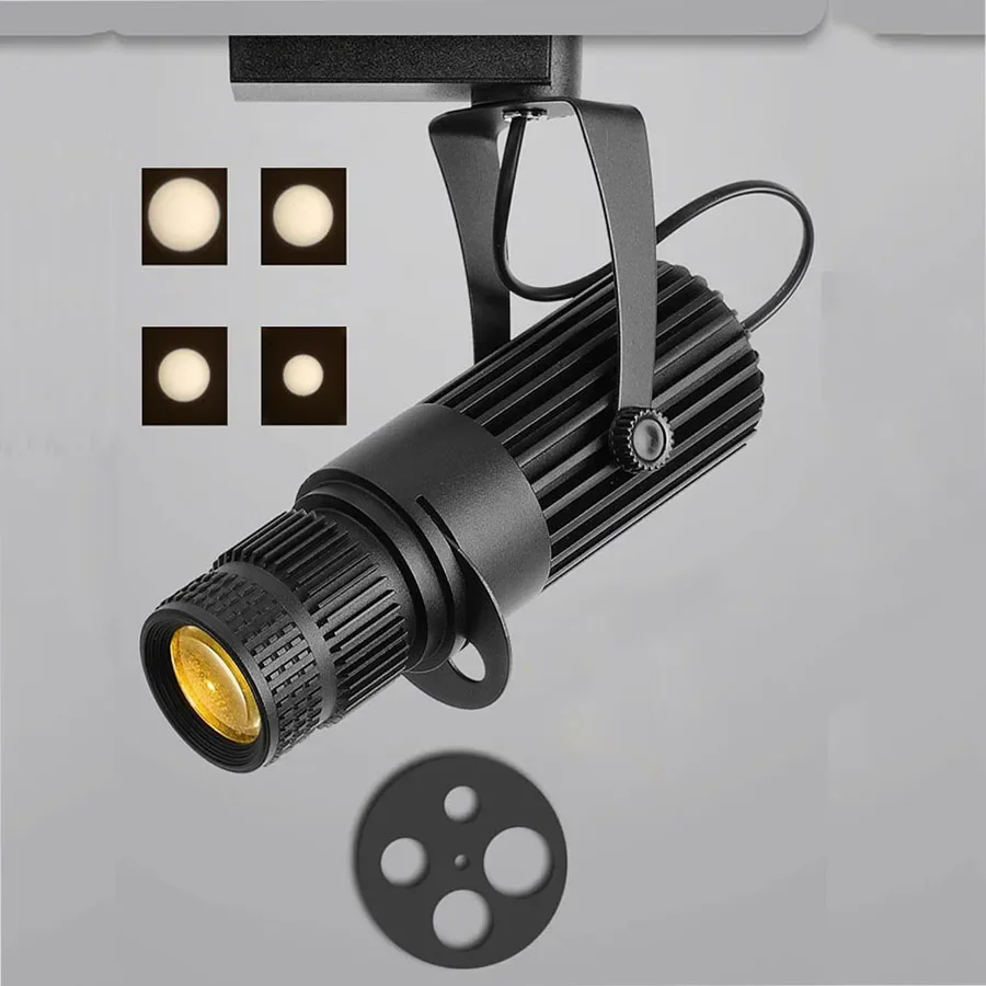 3W 5W 10W 20W Zoomable LED Track Light Adjustable Focus Projector Ceiling Spotlight Theater Store Stage Zoom LED Track Spotlight