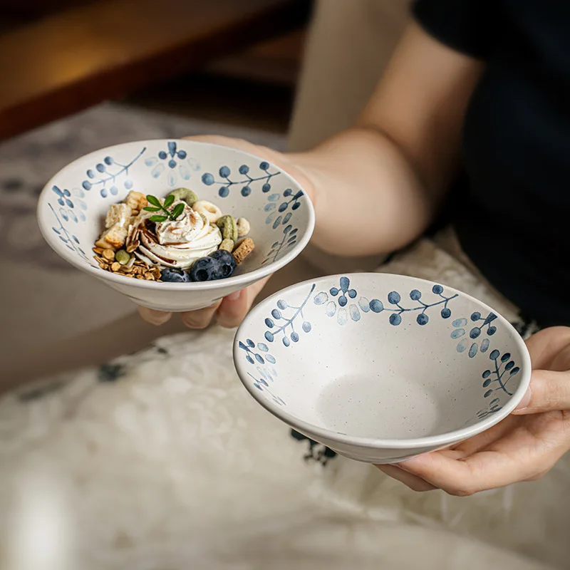Light luxury simple 5-inch ceramic hat bowl small creative dessert yogurt bowl matte texture rice bowl