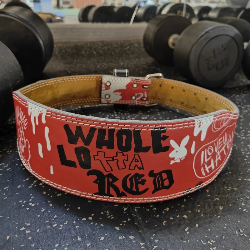 Weight Lifting Belt with Graffiti for Men and Women, Gym Fitness Belt, Strength Training, Powerlifting Belt for Weightlifting