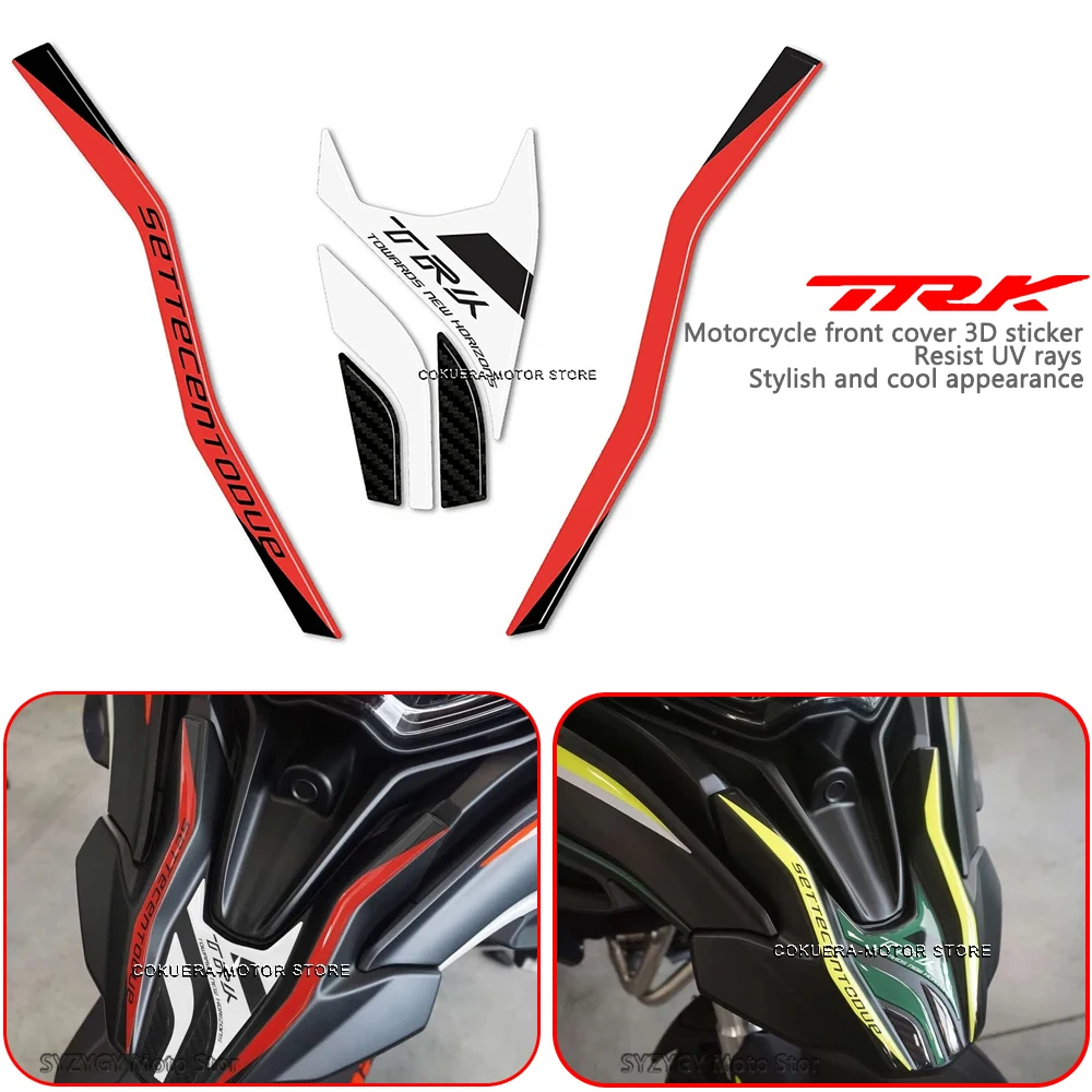 

For Benelli TRK 702 TRK 702X 2023-2023 TRK702X Sticker 3D Gel Epoxy Sticker Kit 3D Motorcycle front hood decorative sticker