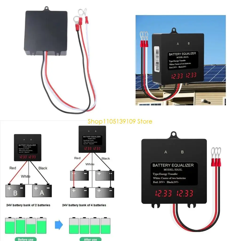 P5ED 24V Battery Support Unit with LED Readout and Terminal Leads for Solar Storage, Backup Power, Marine Standby Use, and