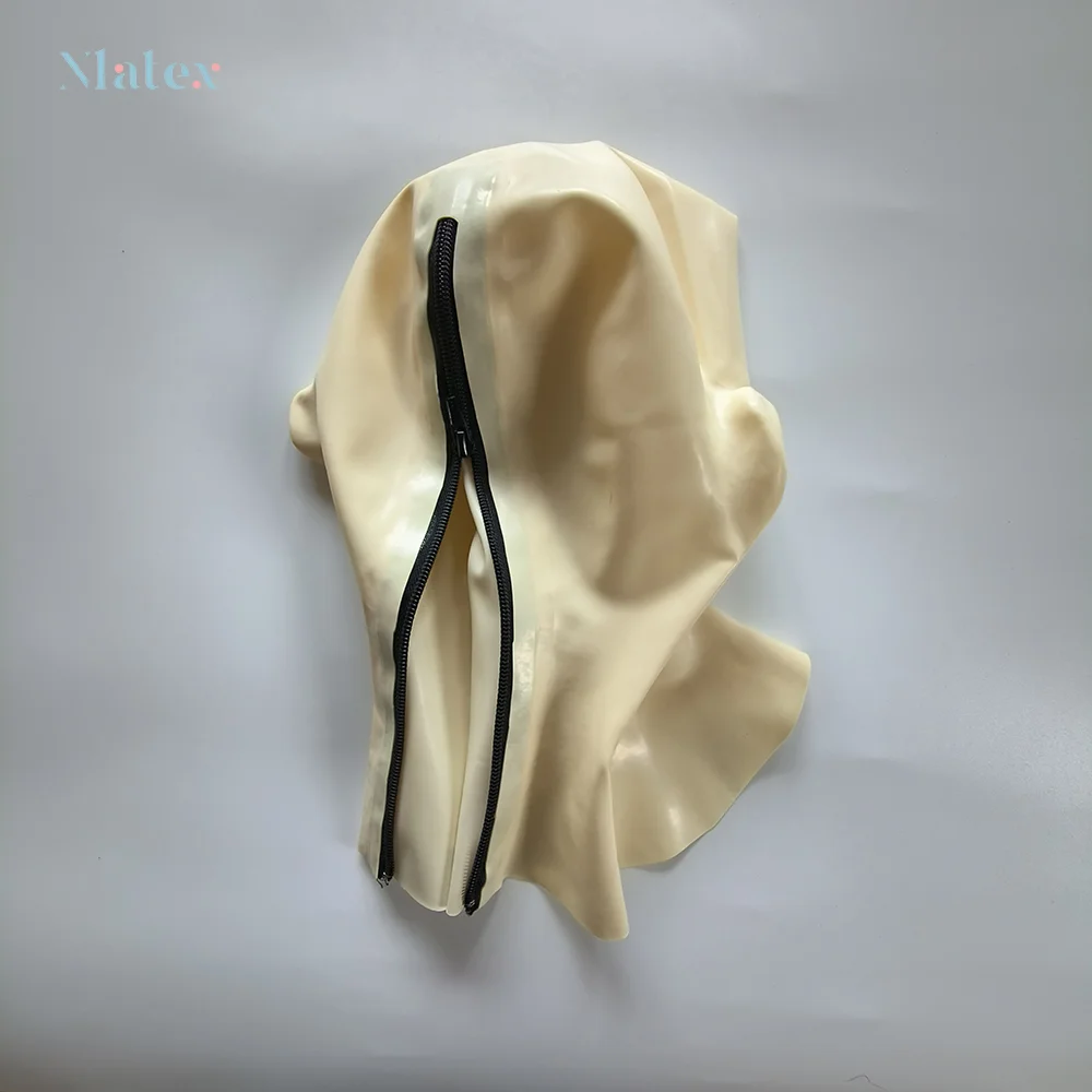 Zipper Closure, Natural Latex Full Head Cosplay Mask, 0.8mm Thickness, Unisex, Allover Coverage