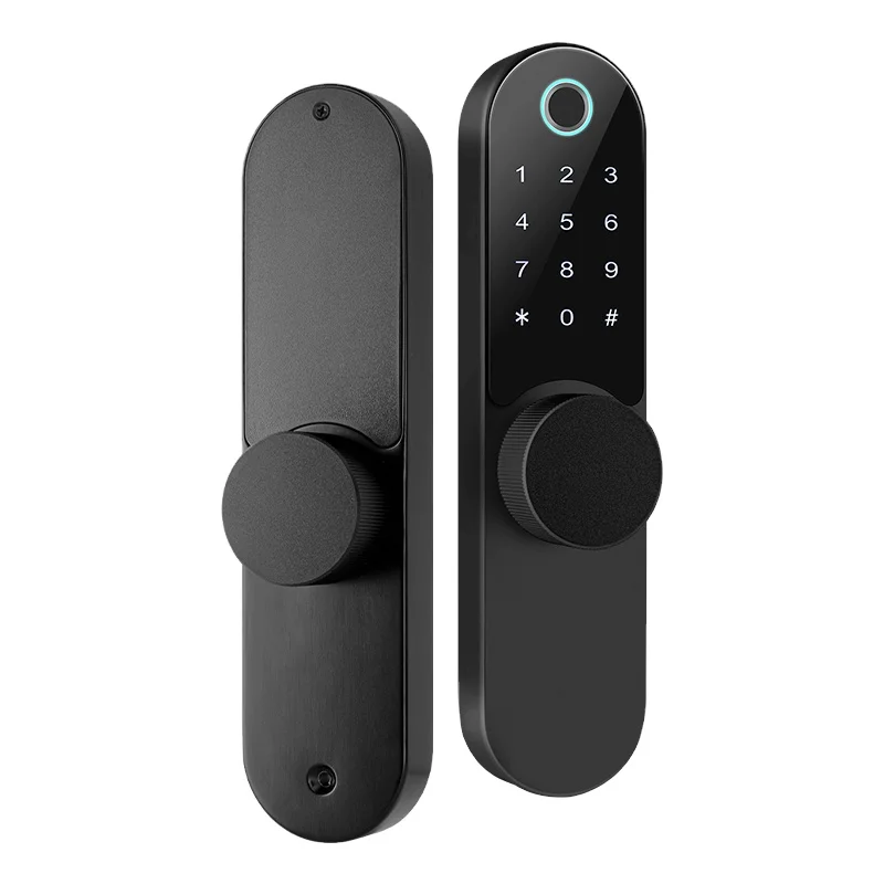 Fingerprint Password Security Door Lock Wholesale Factory Selling TTlock&TUYA Version Optional Round Handle