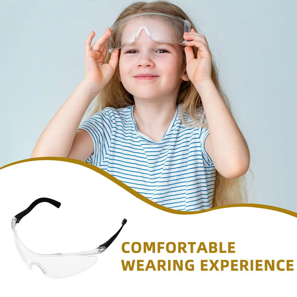 6Pcs Safety Glasses Kids Protective Eyewear Clear Comfortable Fit Impact Resistant Indoor Outdoor Use Safety Glasses for Women