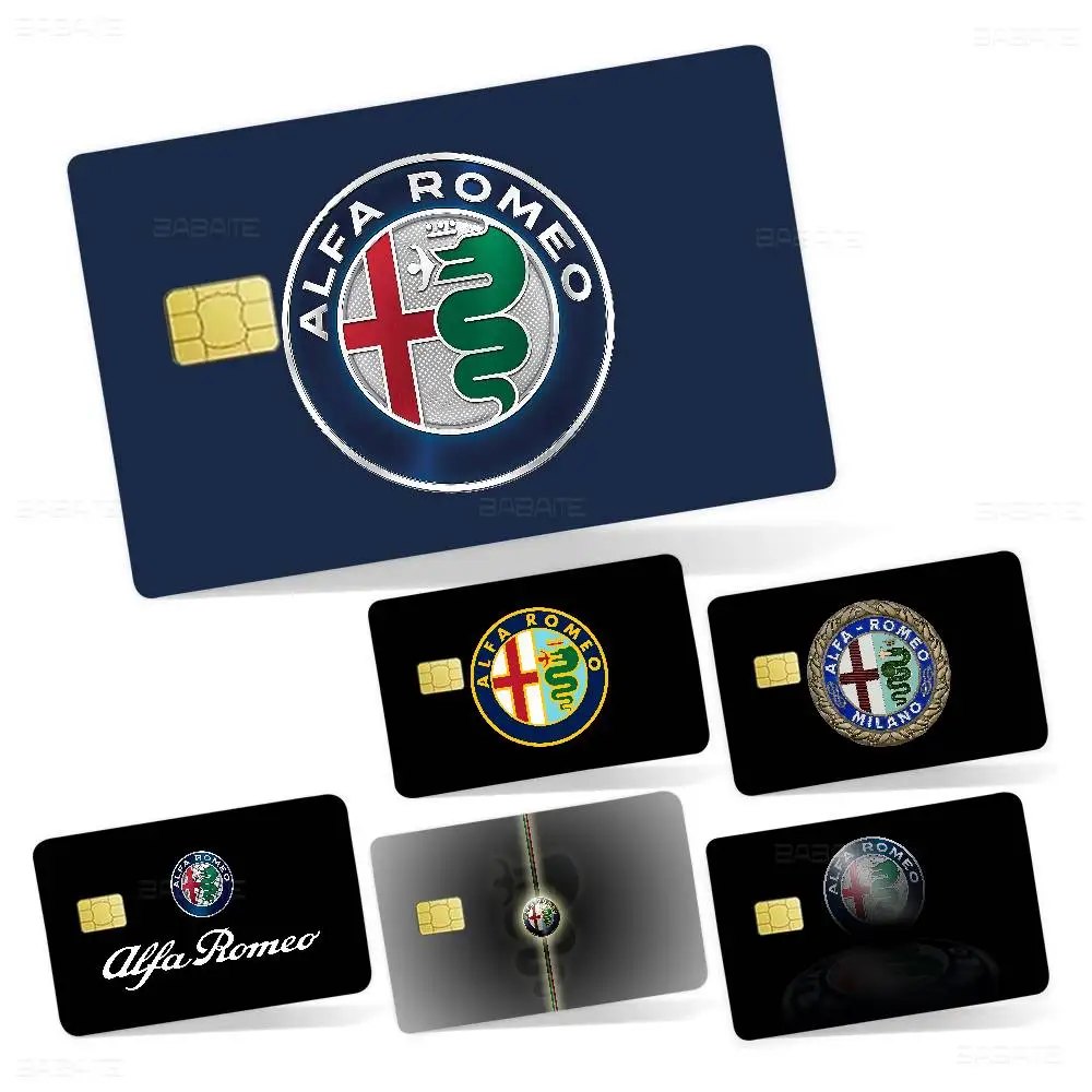 Car Brand A-Alfa R-Romeo Game Anime Sticker Film Skin Cover Case for Small Large No Chip Debit Credit Card Front Side