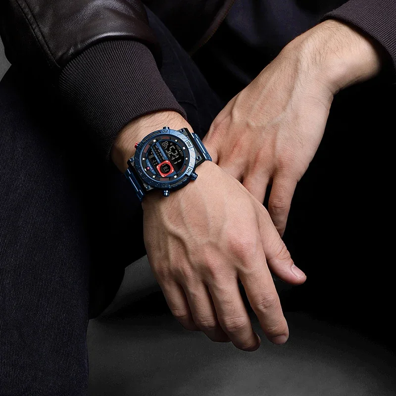 naviforce-creativo-2025-orologio-da-uomo-d'affari-luminoso-3atm-impermeabile-digitale-data-settimana-orologi-di-moda-in-acciaio-inossidabile-per-uomo