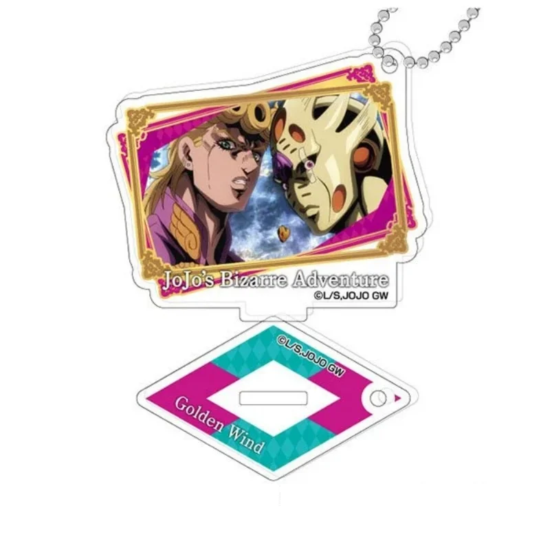 Anime JoJo's Bizarre Adventure Full Series Acrylic Keychain & Stand 2-in-1 Cosplay Costume Pendant Props Keyring, Xmas Gift