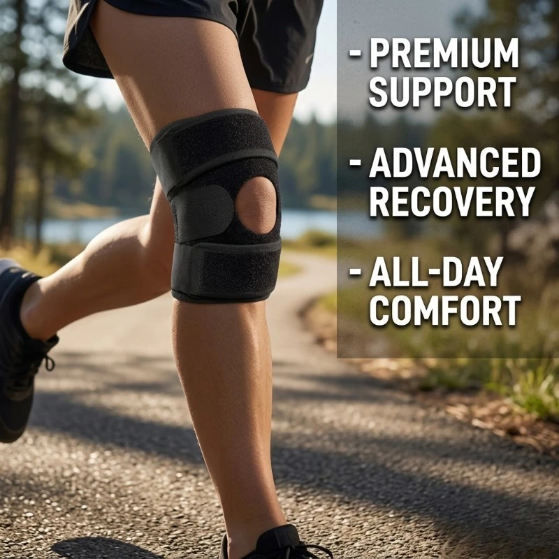 Elastic Sports Knee Brace Support Bandage for Running Hiking Cycling Men Women
