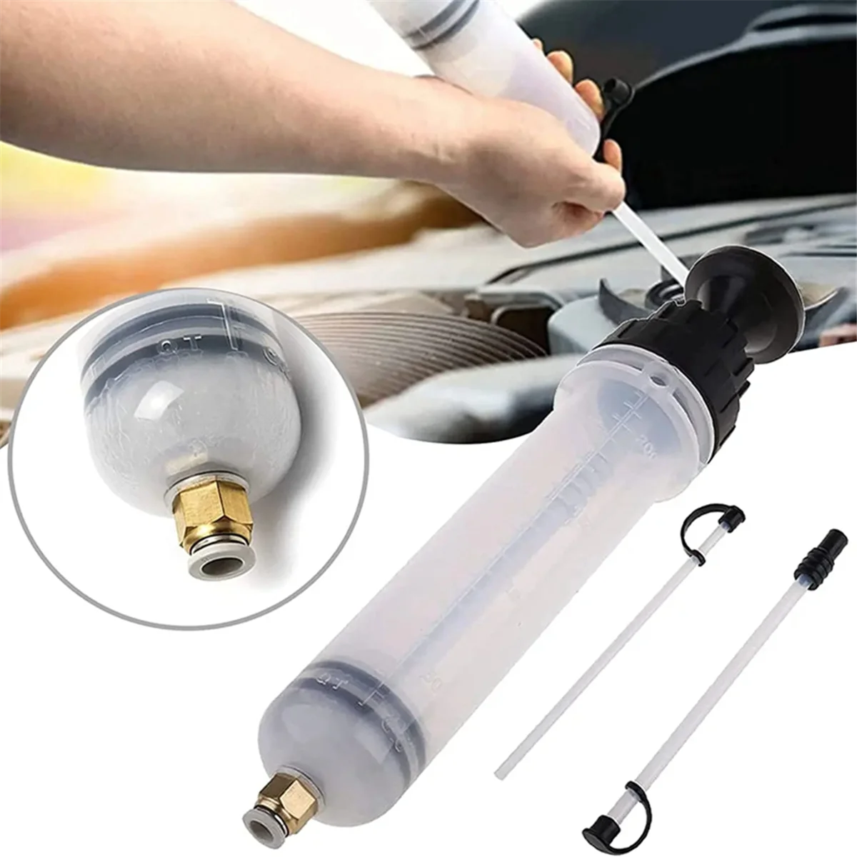 Auto Manual Suction Extractor Siphon Pump Brake Fluid Injection Pump Vacuum Fuel Transfer Hand Pump Distributor