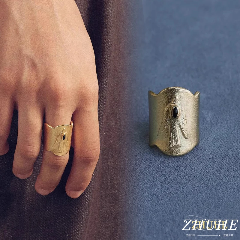 

ZHUHE The Bird-man Ring Has An Adjustable Opening And A Retro Style, Making It A Perfect Jewelry Accessory For Men And women As