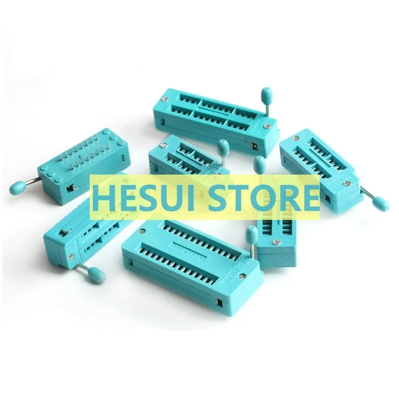 Green locking seat movable seat high temperature microcontroller base socket 14/16/20/24/28/40P