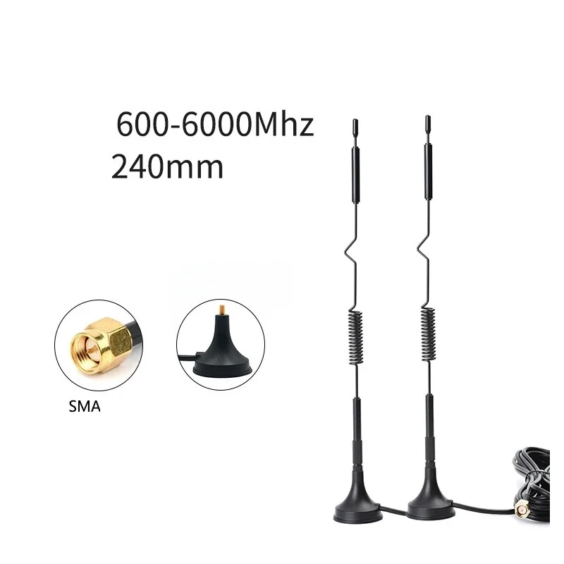Free ship 17PCS 5G 4G 3G GSM full frequency band SMA male connector Veding machine Mobile 15DBi suction cup antenna height 24cm